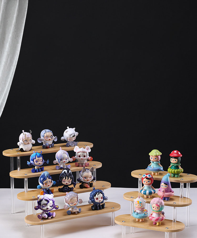 5 Tiers Wooden Figures Display Stand